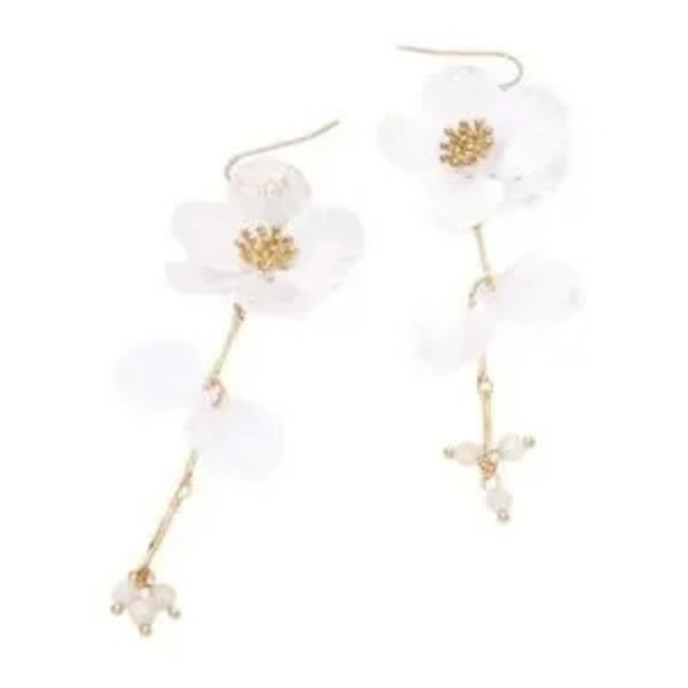 Petal Resin Floral Drop Earrings (7202)